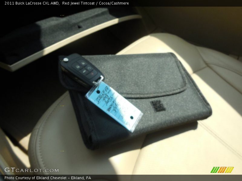 Red Jewel Tintcoat / Cocoa/Cashmere 2011 Buick LaCrosse CXL AWD