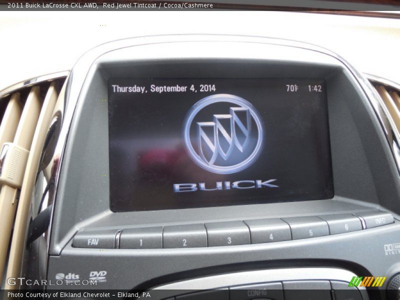 Red Jewel Tintcoat / Cocoa/Cashmere 2011 Buick LaCrosse CXL AWD