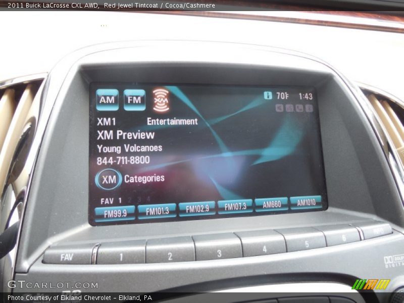 Red Jewel Tintcoat / Cocoa/Cashmere 2011 Buick LaCrosse CXL AWD