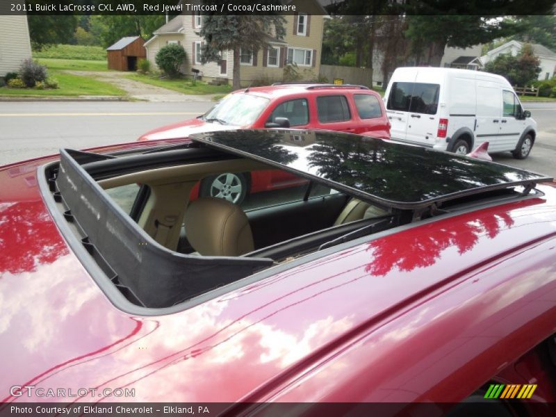 Red Jewel Tintcoat / Cocoa/Cashmere 2011 Buick LaCrosse CXL AWD
