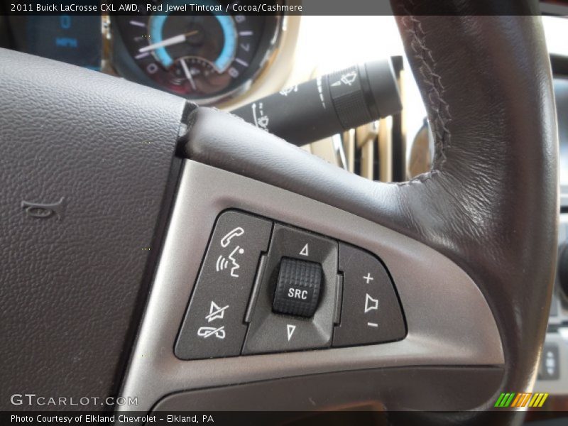 Red Jewel Tintcoat / Cocoa/Cashmere 2011 Buick LaCrosse CXL AWD