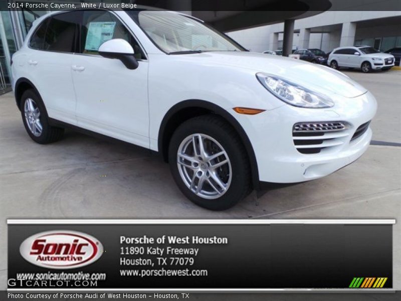 White / Luxor Beige 2014 Porsche Cayenne