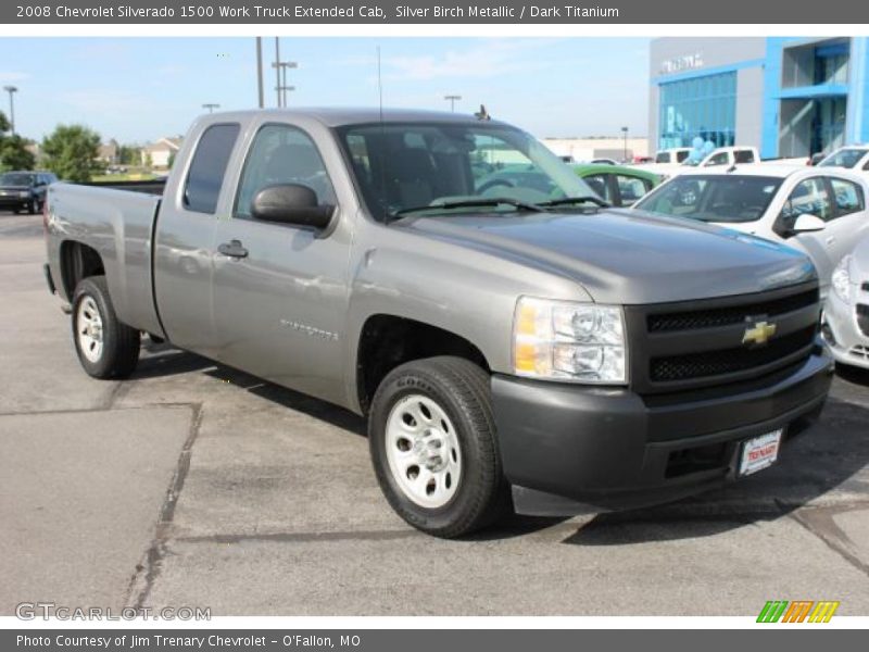 Silver Birch Metallic / Dark Titanium 2008 Chevrolet Silverado 1500 Work Truck Extended Cab