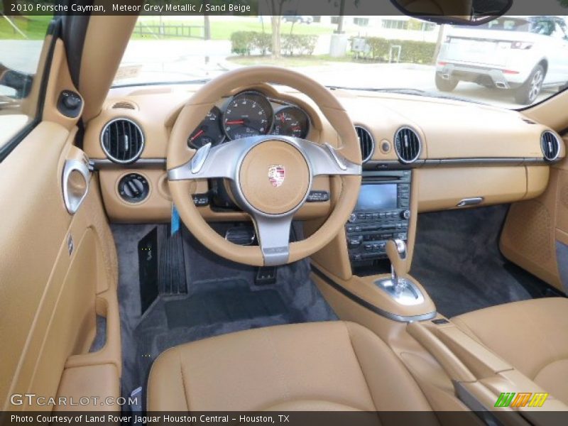 Meteor Grey Metallic / Sand Beige 2010 Porsche Cayman