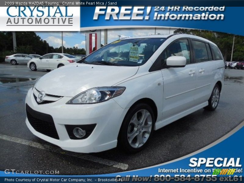 Crystal White Pearl Mica / Sand 2009 Mazda MAZDA5 Touring