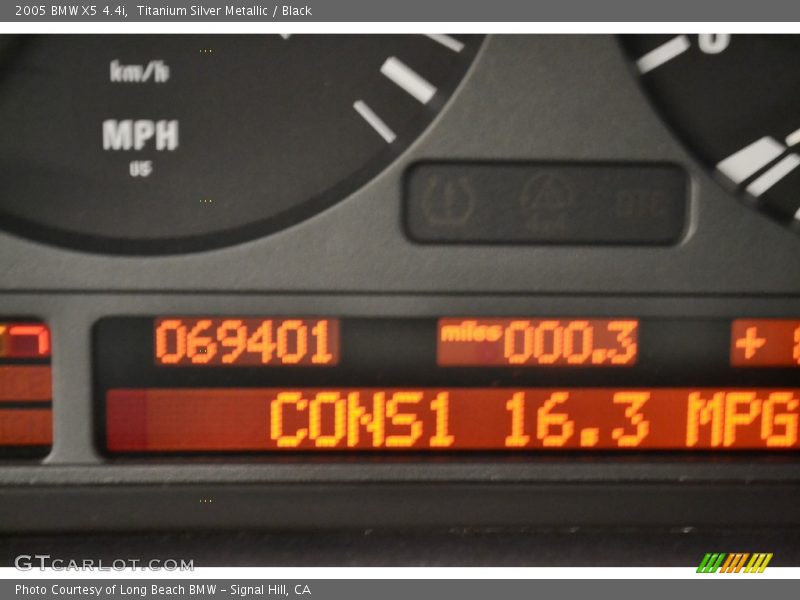 Titanium Silver Metallic / Black 2005 BMW X5 4.4i