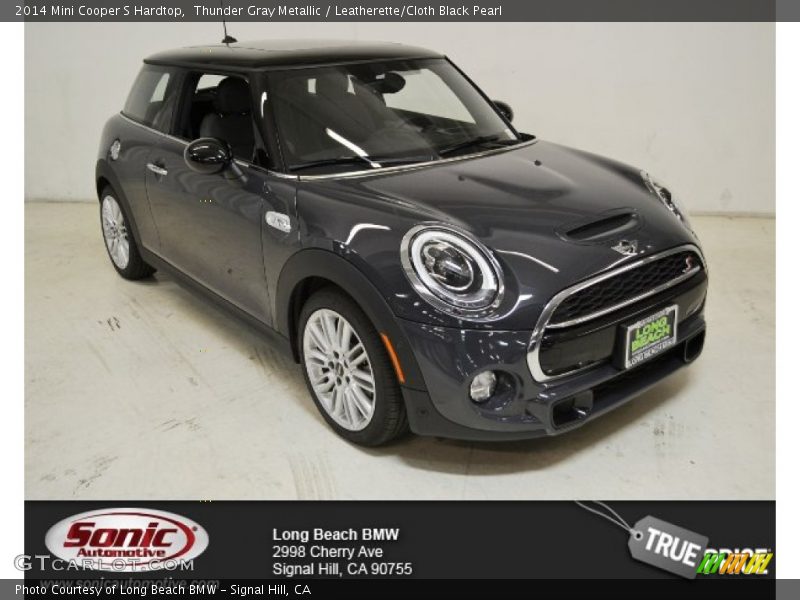 Thunder Gray Metallic / Leatherette/Cloth Black Pearl 2014 Mini Cooper S Hardtop