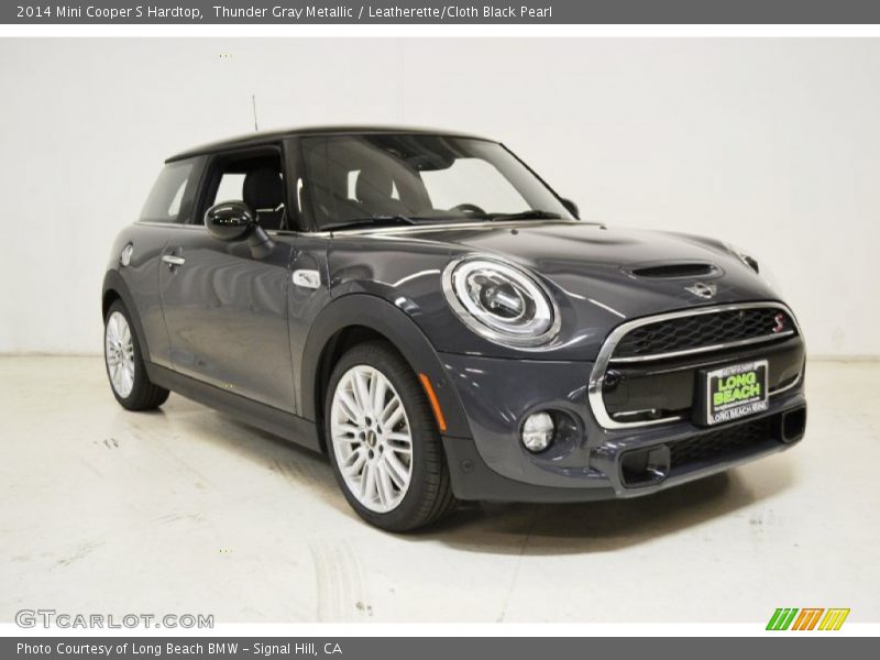 Thunder Gray Metallic / Leatherette/Cloth Black Pearl 2014 Mini Cooper S Hardtop