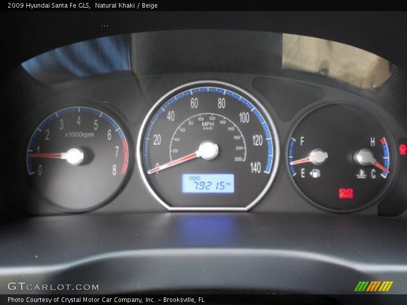 Natural Khaki / Beige 2009 Hyundai Santa Fe GLS
