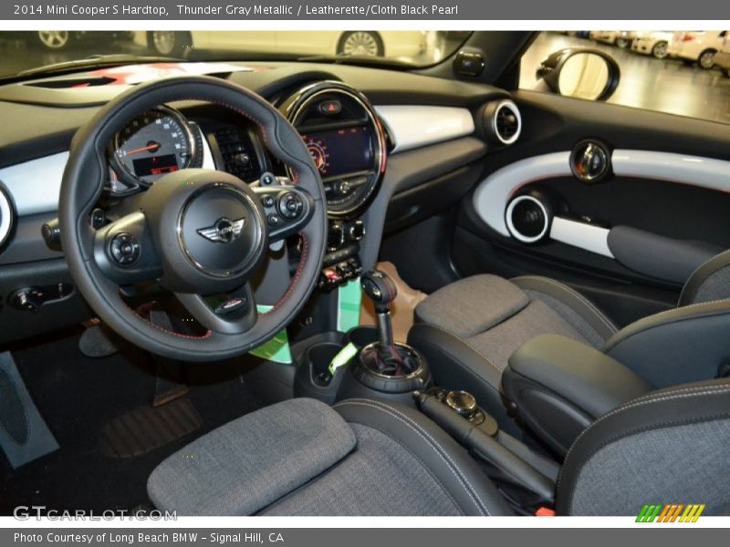 Thunder Gray Metallic / Leatherette/Cloth Black Pearl 2014 Mini Cooper S Hardtop