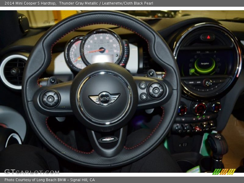 Thunder Gray Metallic / Leatherette/Cloth Black Pearl 2014 Mini Cooper S Hardtop
