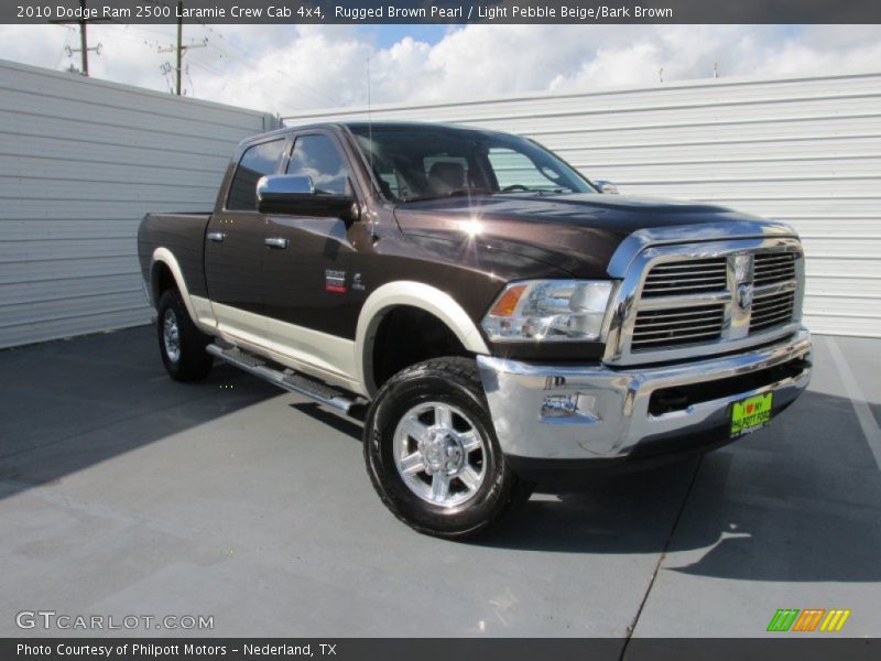 Rugged Brown Pearl / Light Pebble Beige/Bark Brown 2010 Dodge Ram 2500 Laramie Crew Cab 4x4