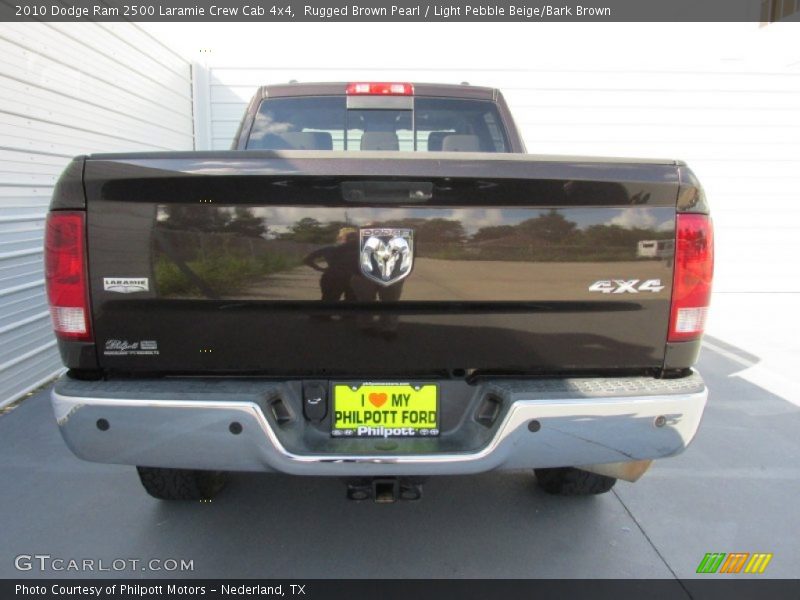 Rugged Brown Pearl / Light Pebble Beige/Bark Brown 2010 Dodge Ram 2500 Laramie Crew Cab 4x4