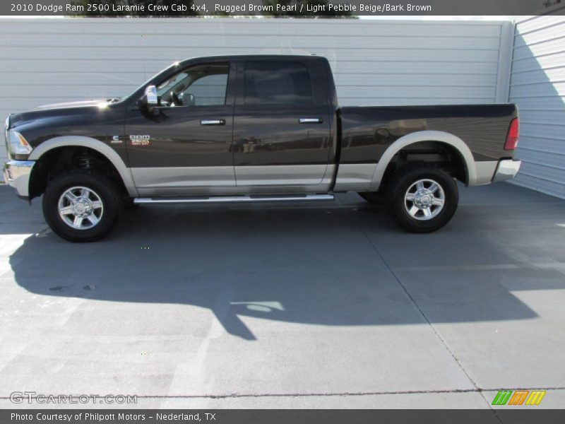 Rugged Brown Pearl / Light Pebble Beige/Bark Brown 2010 Dodge Ram 2500 Laramie Crew Cab 4x4