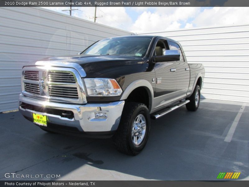 Rugged Brown Pearl / Light Pebble Beige/Bark Brown 2010 Dodge Ram 2500 Laramie Crew Cab 4x4