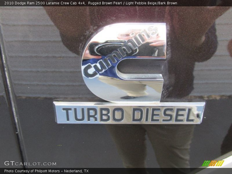 Rugged Brown Pearl / Light Pebble Beige/Bark Brown 2010 Dodge Ram 2500 Laramie Crew Cab 4x4