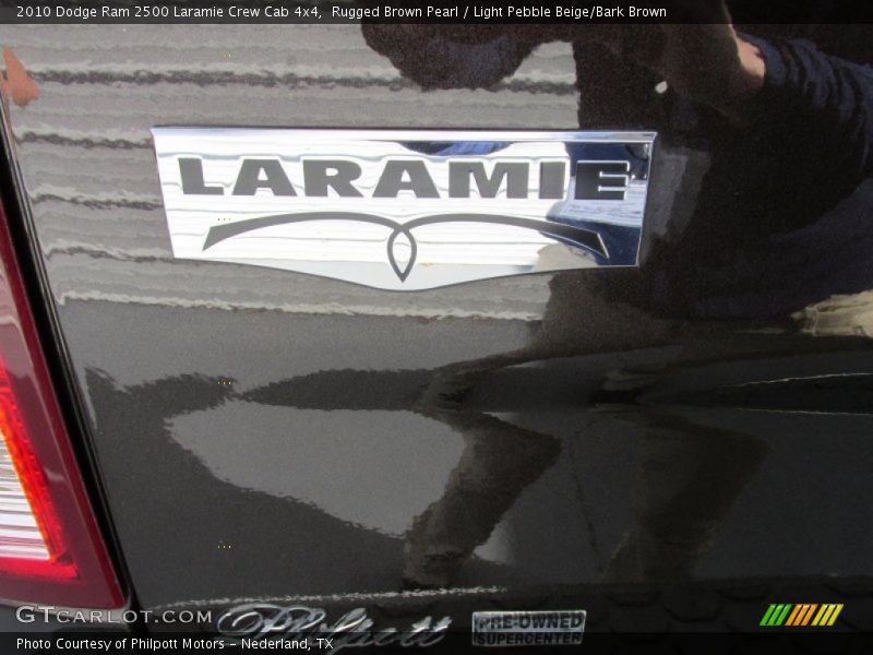 Rugged Brown Pearl / Light Pebble Beige/Bark Brown 2010 Dodge Ram 2500 Laramie Crew Cab 4x4