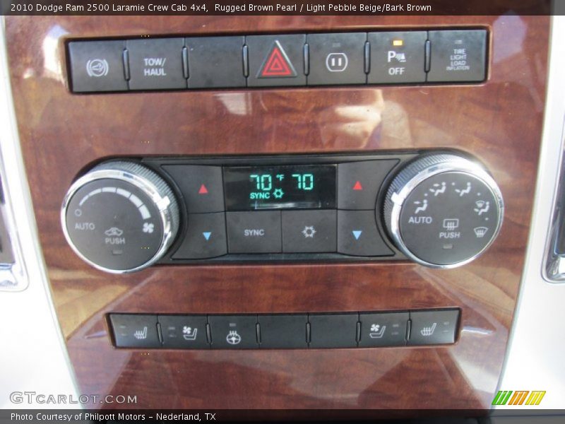 Rugged Brown Pearl / Light Pebble Beige/Bark Brown 2010 Dodge Ram 2500 Laramie Crew Cab 4x4