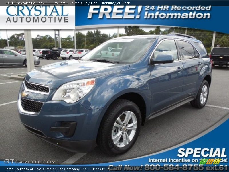 Twilight Blue Metallic / Light Titanium/Jet Black 2011 Chevrolet Equinox LT