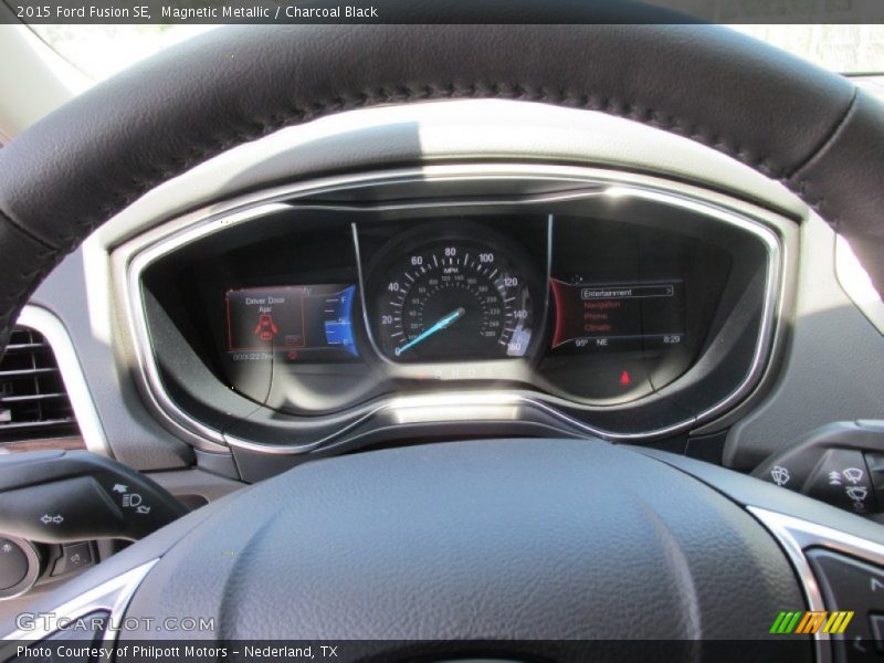 Magnetic Metallic / Charcoal Black 2015 Ford Fusion SE