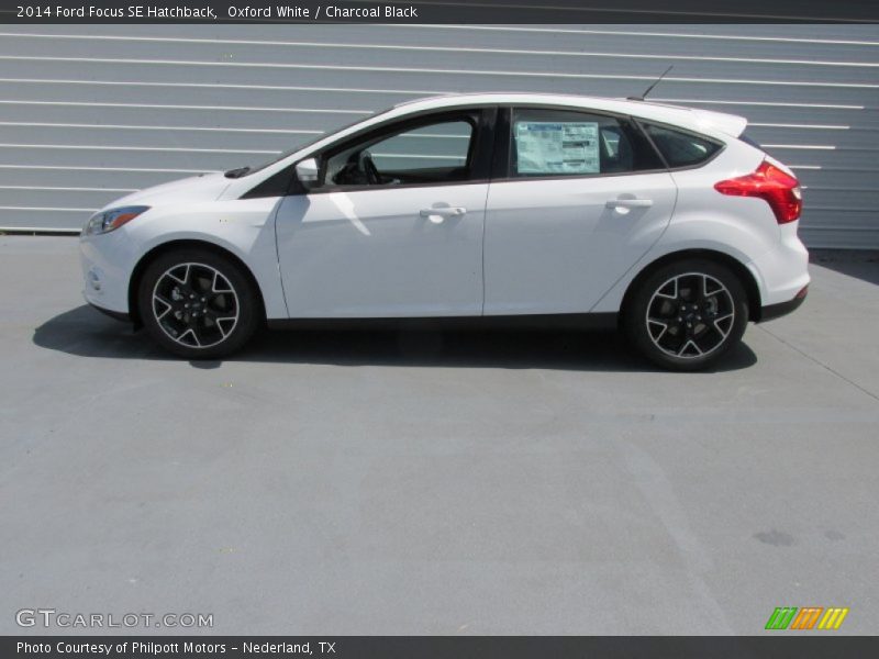 Oxford White / Charcoal Black 2014 Ford Focus SE Hatchback