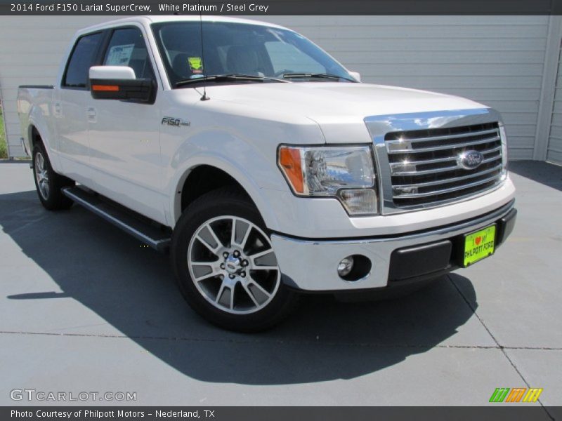 White Platinum / Steel Grey 2014 Ford F150 Lariat SuperCrew