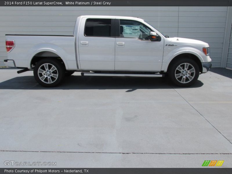White Platinum / Steel Grey 2014 Ford F150 Lariat SuperCrew