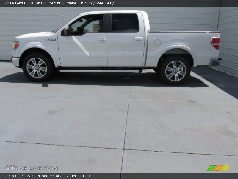 White Platinum / Steel Grey 2014 Ford F150 Lariat SuperCrew