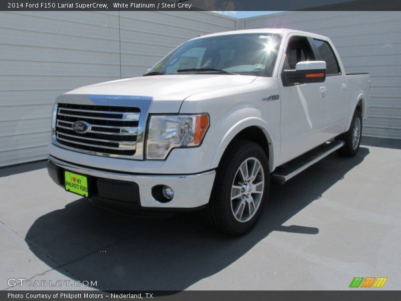 White Platinum / Steel Grey 2014 Ford F150 Lariat SuperCrew