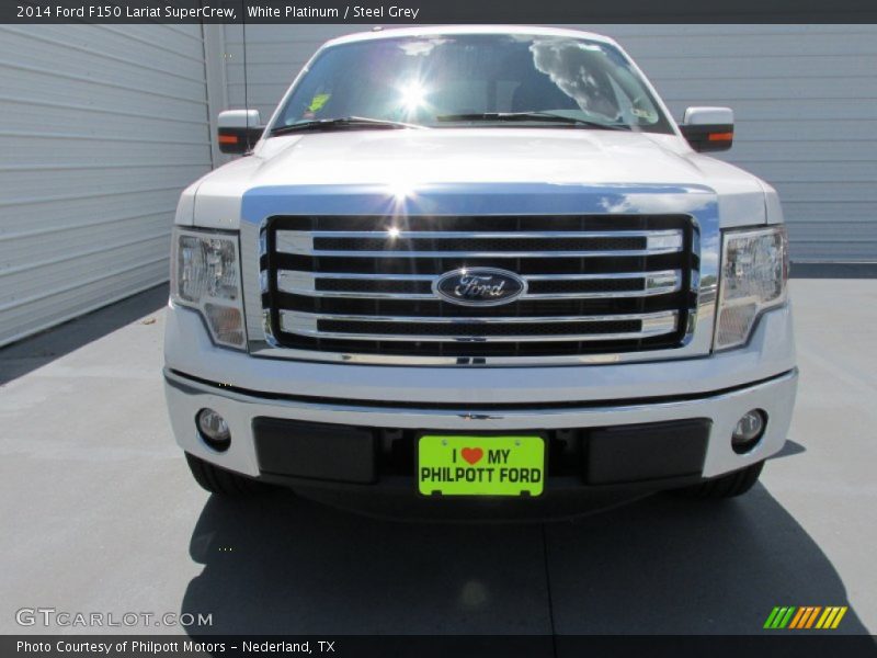 White Platinum / Steel Grey 2014 Ford F150 Lariat SuperCrew