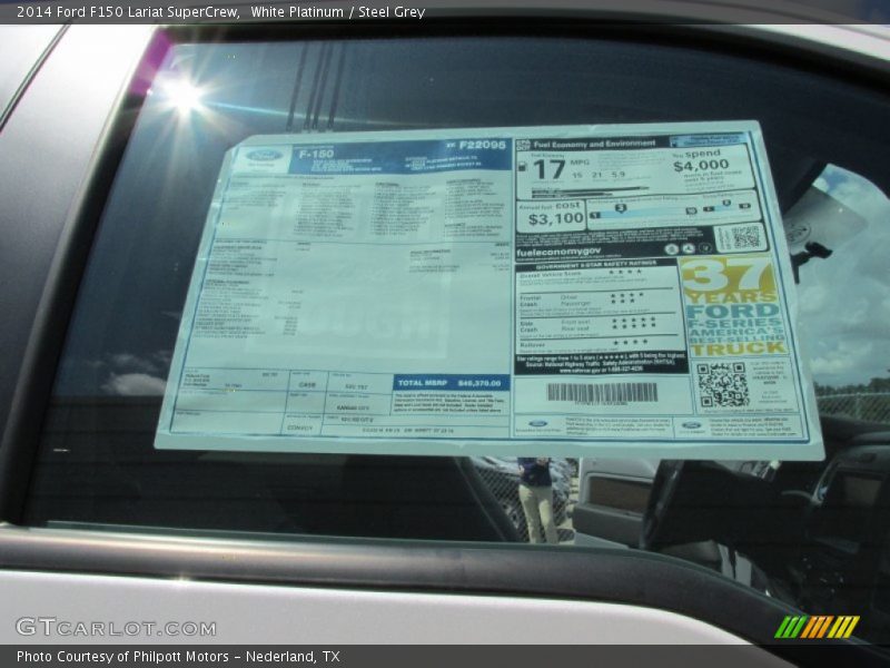 White Platinum / Steel Grey 2014 Ford F150 Lariat SuperCrew