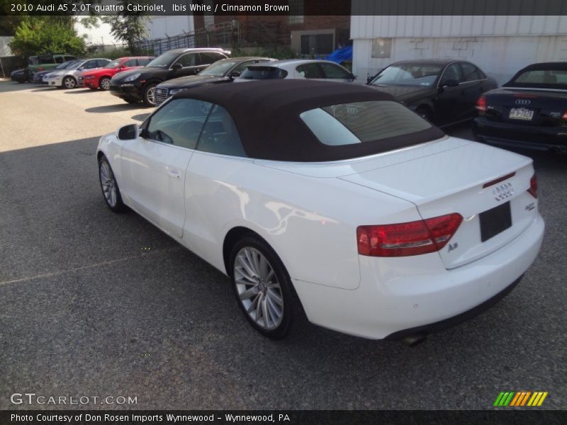 Ibis White / Cinnamon Brown 2010 Audi A5 2.0T quattro Cabriolet