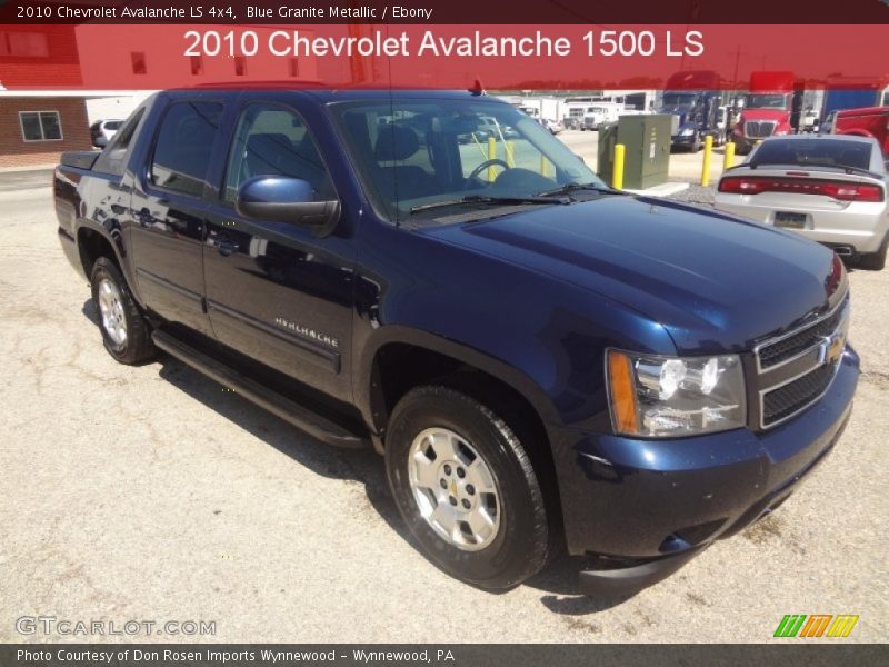 Blue Granite Metallic / Ebony 2010 Chevrolet Avalanche LS 4x4