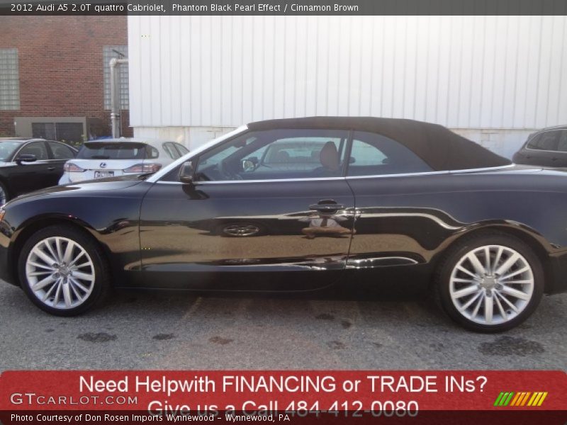 Phantom Black Pearl Effect / Cinnamon Brown 2012 Audi A5 2.0T quattro Cabriolet