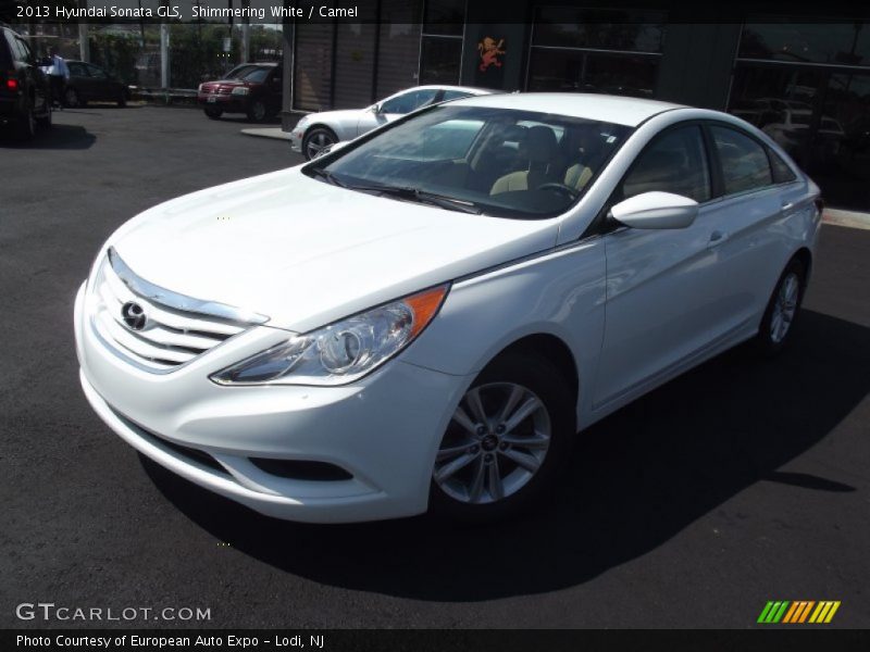 Shimmering White / Camel 2013 Hyundai Sonata GLS