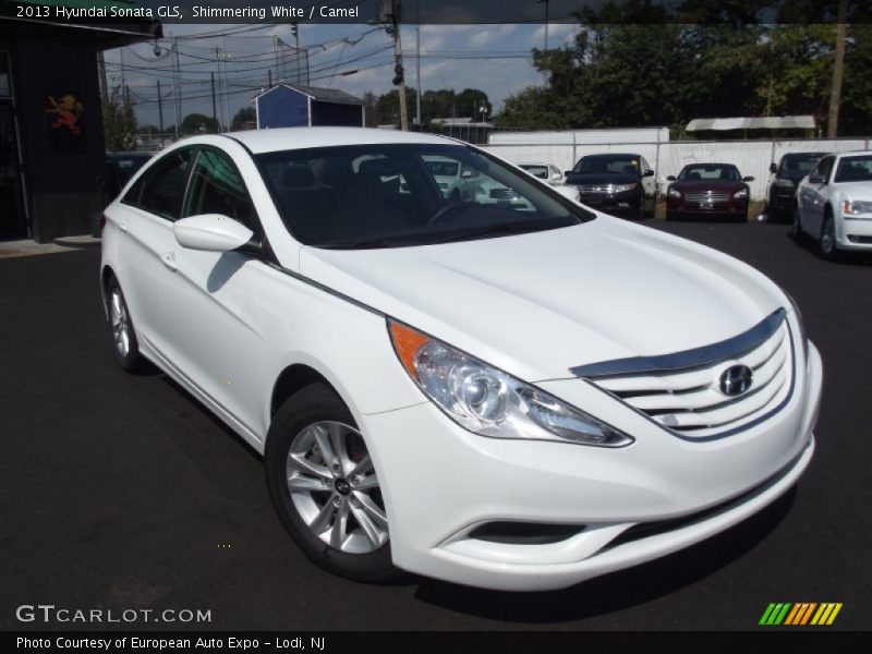 Shimmering White / Camel 2013 Hyundai Sonata GLS