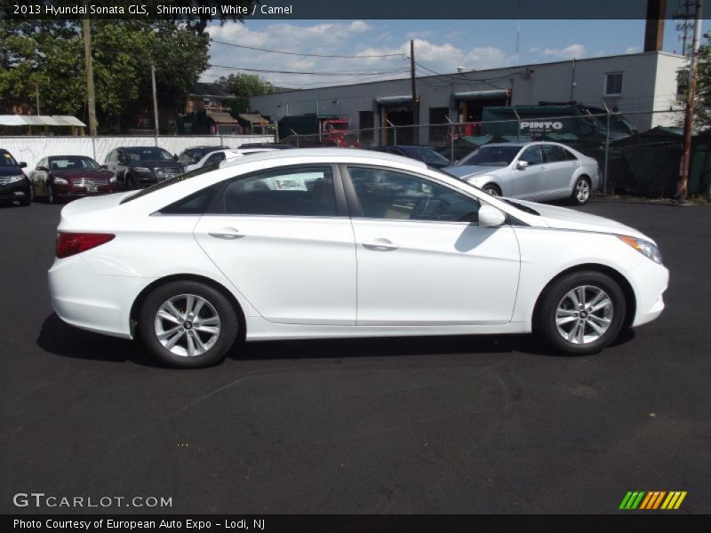 Shimmering White / Camel 2013 Hyundai Sonata GLS