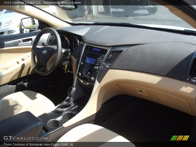 Shimmering White / Camel 2013 Hyundai Sonata GLS
