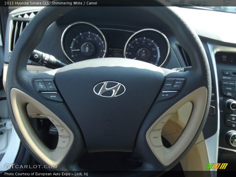 Shimmering White / Camel 2013 Hyundai Sonata GLS