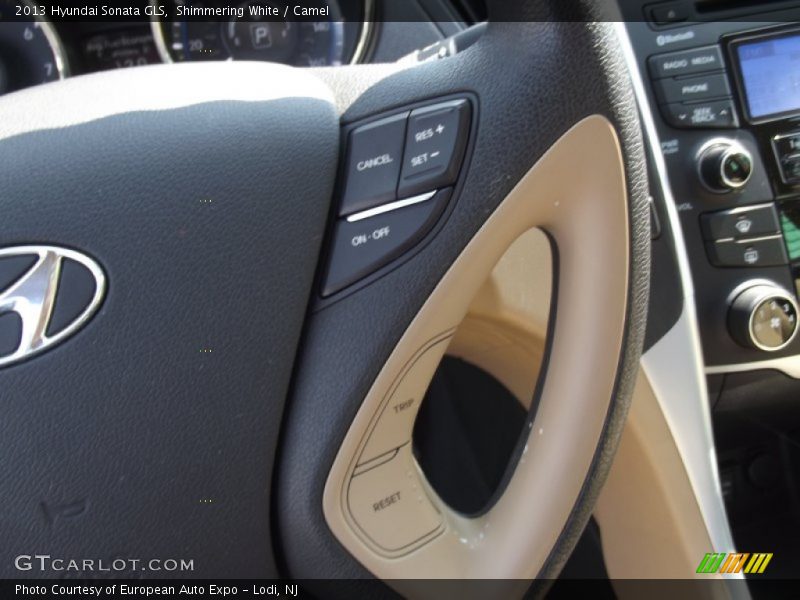 Shimmering White / Camel 2013 Hyundai Sonata GLS
