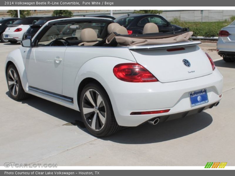 Pure White / Beige 2014 Volkswagen Beetle R-Line Convertible