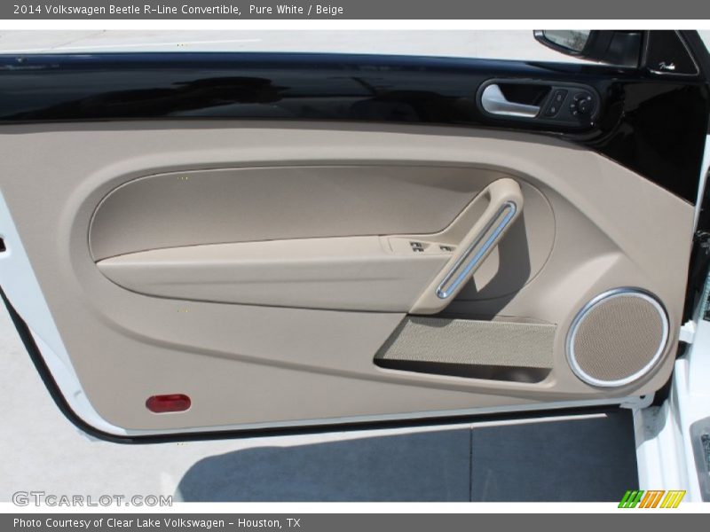 Pure White / Beige 2014 Volkswagen Beetle R-Line Convertible
