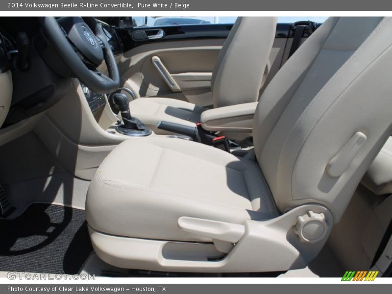 Pure White / Beige 2014 Volkswagen Beetle R-Line Convertible