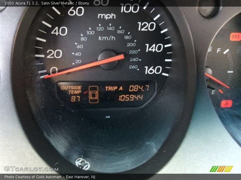 Satin Silver Metallic / Ebony 2003 Acura TL 3.2