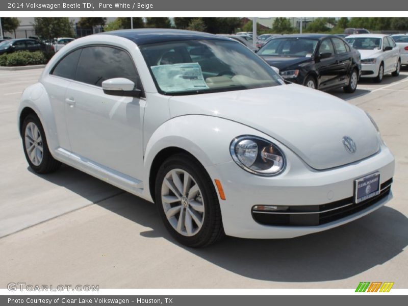 Pure White / Beige 2014 Volkswagen Beetle TDI