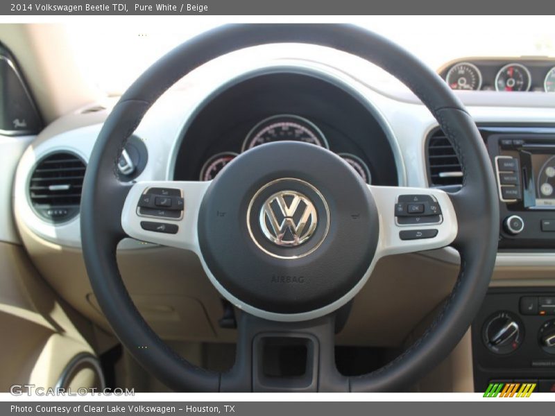 Pure White / Beige 2014 Volkswagen Beetle TDI