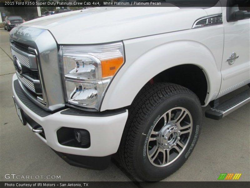 White Platinum / Platinum Pecan 2015 Ford F350 Super Duty Platinum Crew Cab 4x4