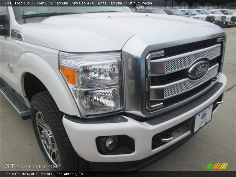 White Platinum / Platinum Pecan 2015 Ford F350 Super Duty Platinum Crew Cab 4x4