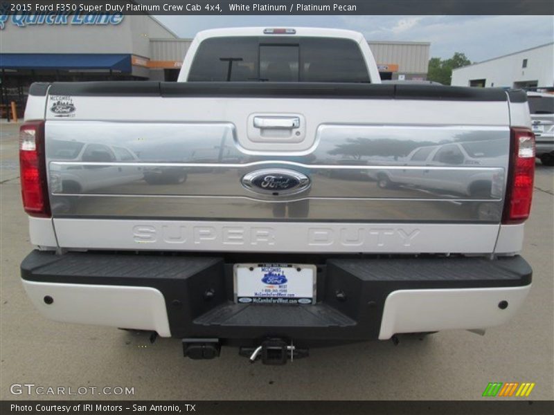 White Platinum / Platinum Pecan 2015 Ford F350 Super Duty Platinum Crew Cab 4x4
