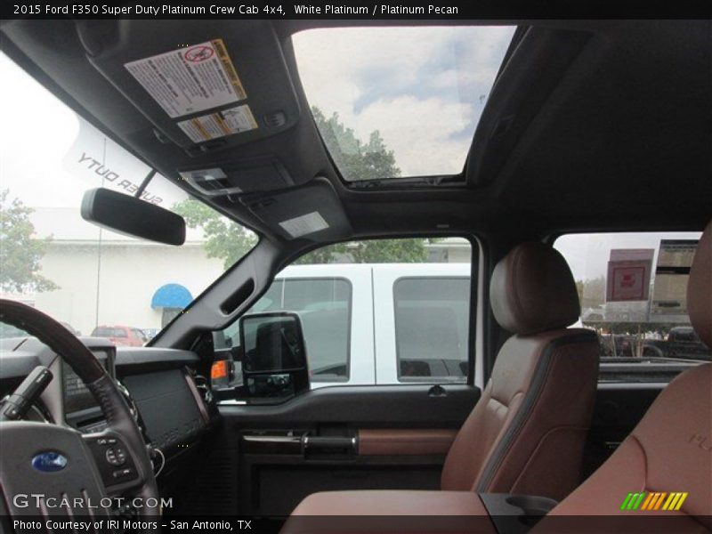 White Platinum / Platinum Pecan 2015 Ford F350 Super Duty Platinum Crew Cab 4x4